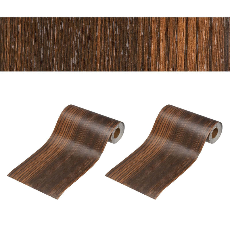 PATIKIL 6 Inch x 66ft Wood Grain Repair Tape, Self Adhesive Realistic Textured Repair Tape Patch for Floor Door Table Cabinets Desk, Brown Wood