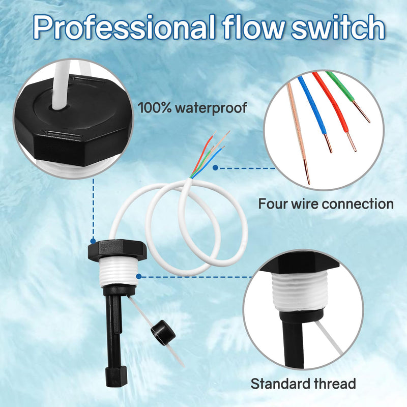 [Australia - AusPower] - Flow Switch for Intellichlor Ic40, 520736 Intellichlor Flow Sensor Switch Replacement Kit, for IC15, IC20, IC40, IC60 Salt Chlorinator Systems 