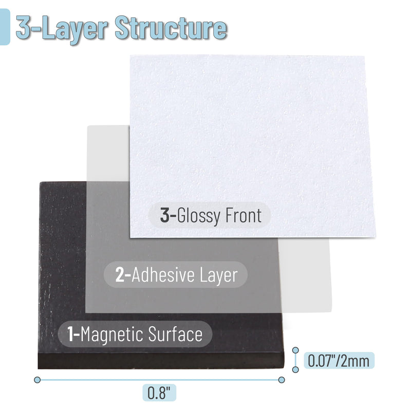 [Australia - AusPower] - Mr. Pen- Self Adhesive Magnet Squares, 120 Pcs, Small Square Magnets with Adhesive Backing 