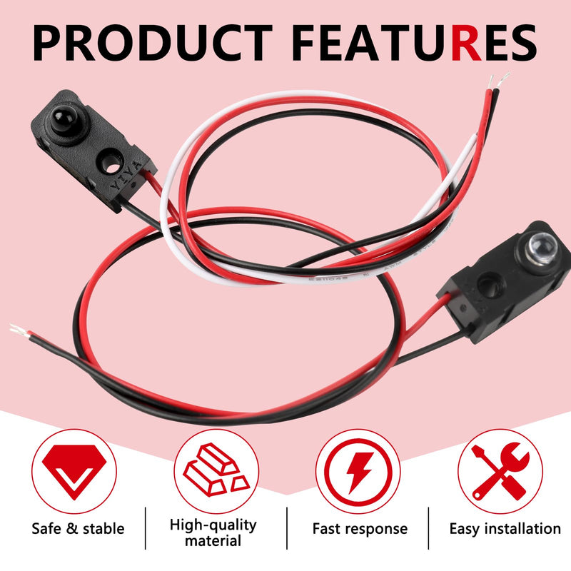 [Australia - AusPower] - 3 Pairs Infrared Break Beam Sensor Switch - Photoelectric Sensor for DIY Electronics, Automation Projects & Industrial Controls, Compact Light Sensor Module for Hobbyists and Engineers 