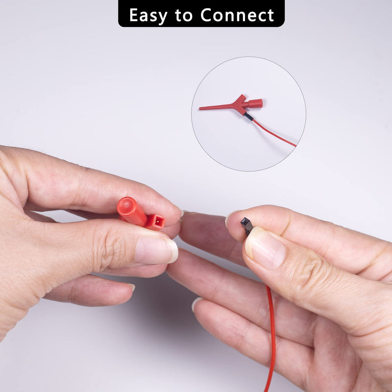 [Australia - AusPower] - Test Lead Set, Mini Grabber Test Hook Clips Silicone Jumper Wires Cable for Logic Analyzer Electrical Testing, 60 V, 3A(6 Colors 18PCS) 