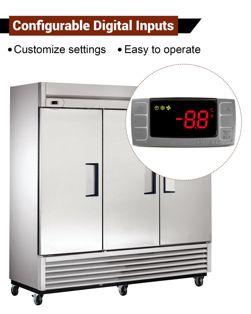 [Australia - AusPower] - W0302186 Controller Replace for Dixell XR03CX-4N0F1 Temperature Controller, Fit for 120V Commercial Refrigerators/Freezer, with Temperature Sensor Probes & Clasp 
