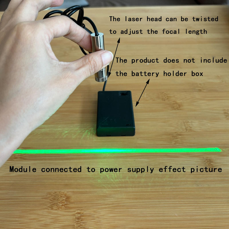[Australia - AusPower] - Green line laser module, industrial laser module, adjustable focus, line length 39″USB connector diameter 12mm(line-4pack) Line-4pack 