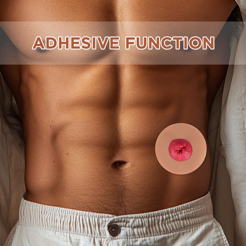 [Australia - AusPower] - Sticky Colostomy Simulators, Stoma Training Model Set, Multi-Skin Tone Ostomy Care Practice Models for Medical Training and Patient Education- Tan 