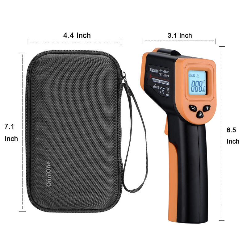 [Australia - AusPower] - Infrared Thermometer Gun for Cooking, Laser Thermometer Gun for Blackstone Pizza Oven, -58?~1022? Non Contact Temperature Gun with Carrying Storage Case, LCD Backlit (NOT for Human) Black 