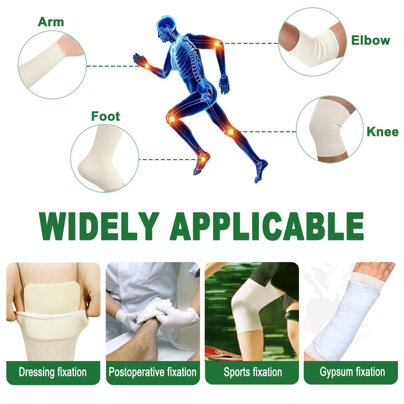 [Australia - AusPower] - Elastic Tubular Support Bandage, Stockinette Tubing for Arm, Legs, Knees, Compression Tube Bandage Roll for Tissue Support 4" x 11 yd (Size F) 