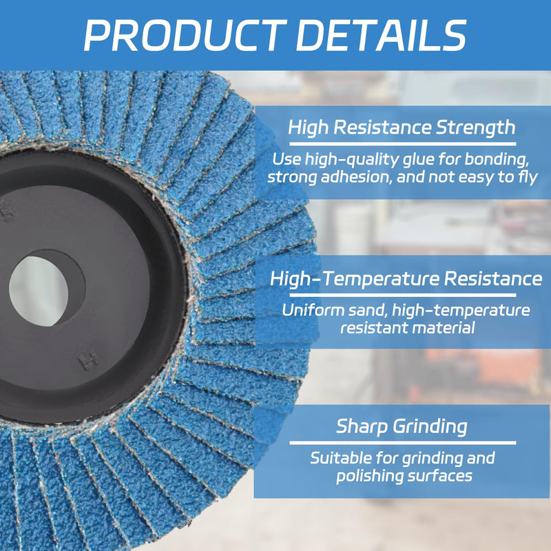[Australia - AusPower] - BEASAFY Pack of 10 Serrated Discs, Sanding Disc, 80 Grit, Diameter 76 mm, Sanding Discs for Angle Grinders, Flap Discs, Abrasive Mop Disc, Grinding Disc for Metal, Wood 10.0 