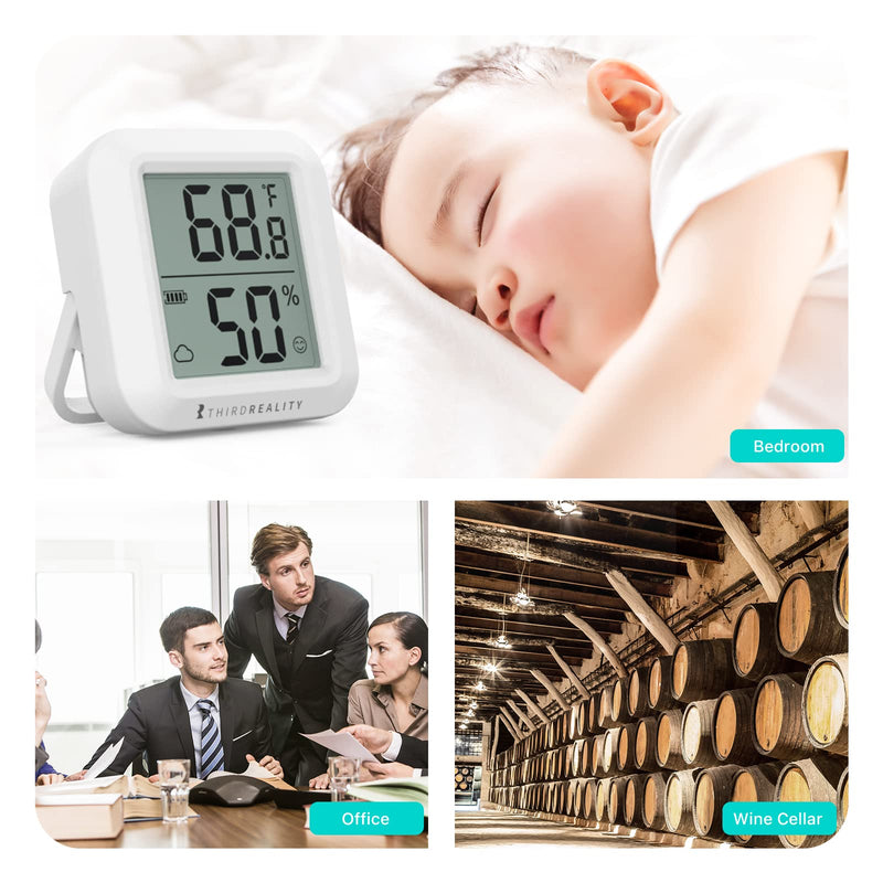 [Australia - AusPower] - THIRDREALITY Zigbee Temperature and Humidity Sensor with Digital LCD Display, ZigBee Hub Required, App Records, Remote Monitoring and Smart Home Automation, AAA Batteries Included 