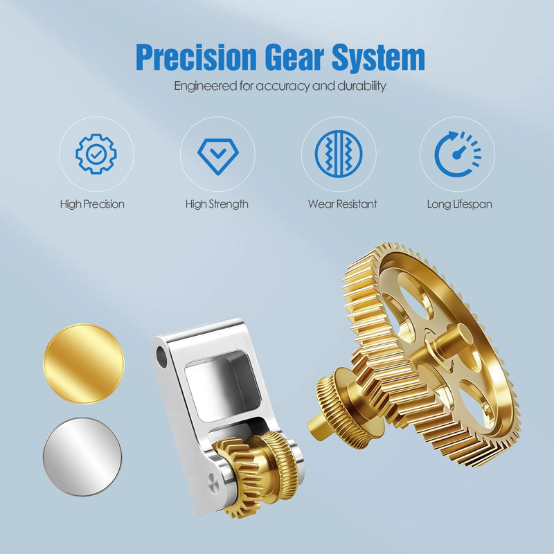 Extruder Gear for Bambu Lab X1 / X1C / X1E / P1P / P1S, Precision Brass Gear with Lightweight Aluminum Arm, Wear-Resistant Upgrade for Stable & Consistent Extrusion – 3D Printer Accessories X1/X1C/X1E/P1P/P1S