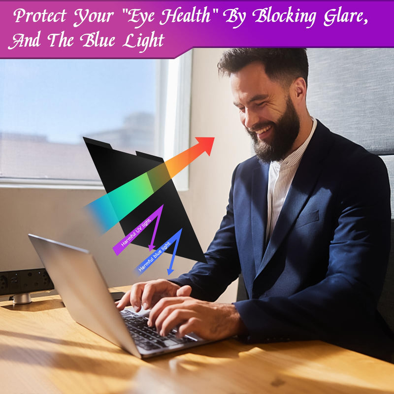 [Australia - AusPower] - PYS Magnetic 14 Inch Laptop Privacy Screen(16:9 Aspect) - Computer Screen Privacy Shield, Anti-Glare Blue Light Filter, Detachable Privacy Screen Protector for Lenovo Thinkpad, HP Elitebook, Dell 14 Inch (16:9) 