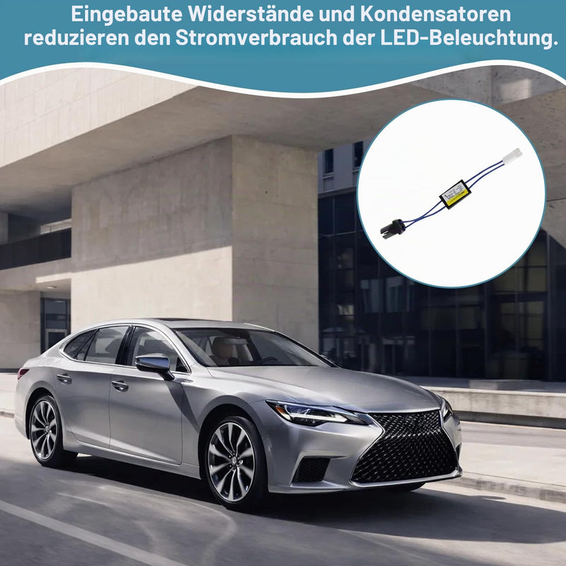 W5W Canbus Resistor - T10 W5W Error Free Solution for Vehicle Lighting, Compatible with Various Models (Pack of 2, Fixed Design)