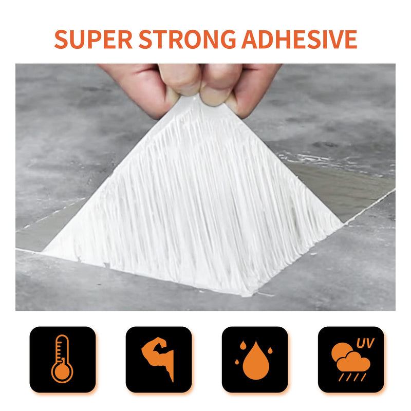 [Australia - AusPower] - Butyl Tape Waterproof Sealing Tape Aluminum Foil Tape, for RV Repair, Window, Silicone, Glass & EDPM Roof Leak Patching, Boat and Pipe Sealing, Silver, 2inch x16feet 50mm x 5m 1 