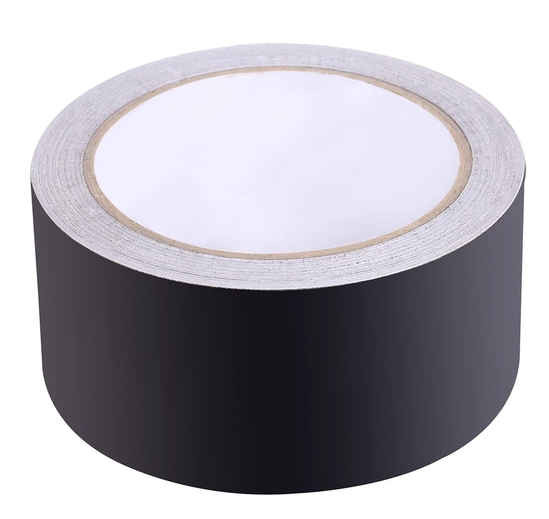 Black Aluminum Foil Tape - Car Sound Deadening Insulation Sealing Tape, Heat Resistant, Sound Dampening, Heavy Duty Waterproof, 2in x 66ft Black