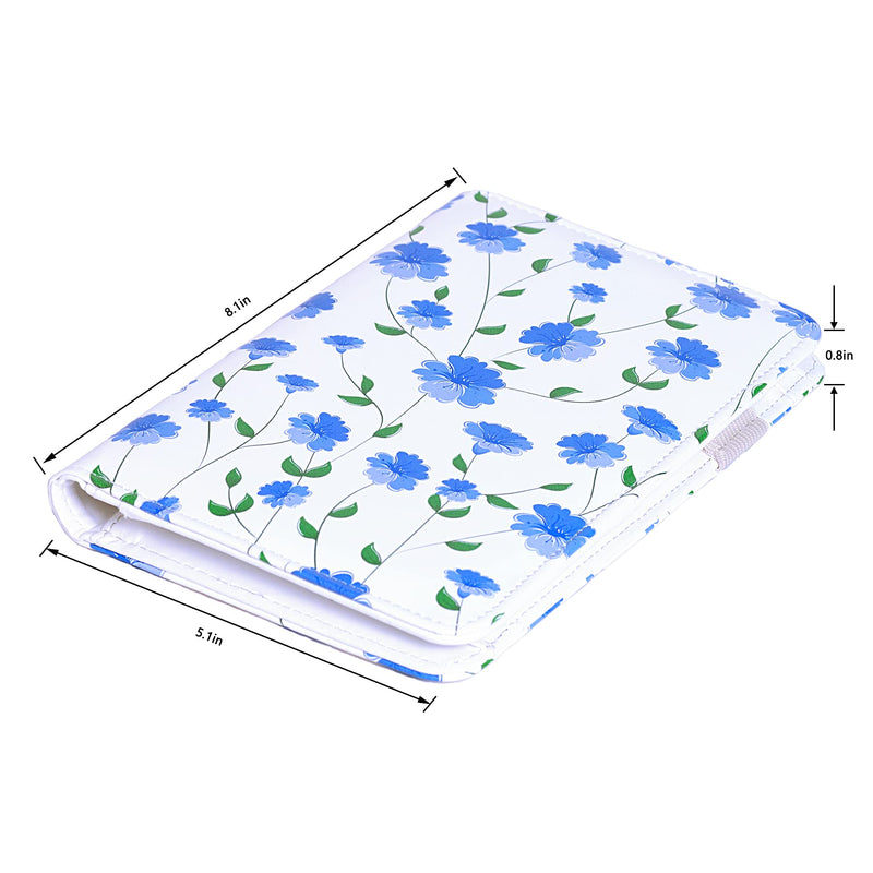 [Australia - AusPower] - Server Book, Waitress Book, Server Books for Waitress, 5X8 Inch Guest Check Books for Servers, Cute Server Book with Zipper Pocket, Server Notepad Holder, Serving Book, Growing Floral Floral ptn white 