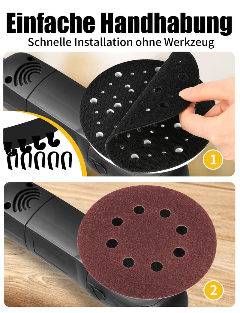 [Australia - AusPower] - Protective Pad Diameter 150 mm 70-Hole, Pack of 3 Sanding Disc Protectors with Velcro Fastening, Compatible with Mirka 8295612111, Protective Pad for Random Orbital Sanders, Polishing Disc, Protective 
