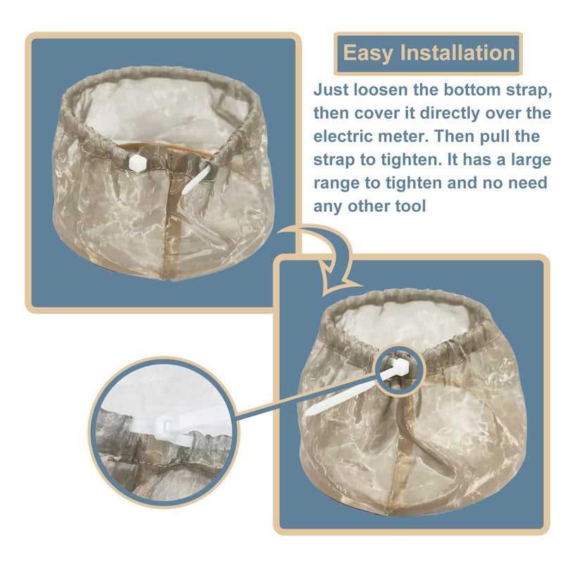 Smart Meter Cover,Electric Meter Cover Shield, Farday Cage Protection RF Shield Guard Block 5G with Adjustable Bottom Meter Cover