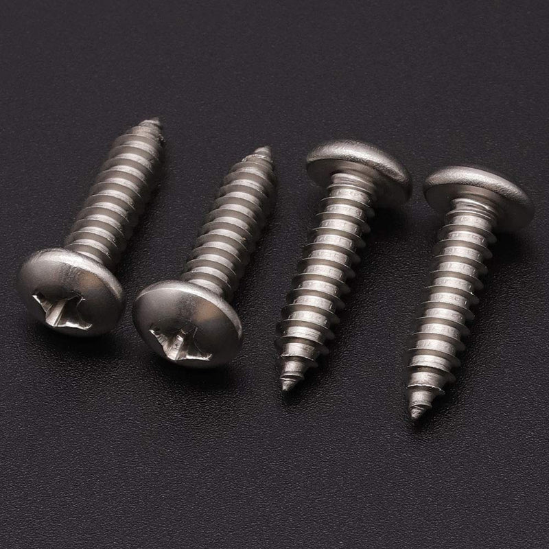 [Australia - AusPower] - #8 x 1" (100 Pack) Stainless Steel Phillips Pan Head Wood Screws, Stainless Steel 304 (18-8), Pan Head Sheet Metal Screws Self Tapping Screws #8 x 1" 100 