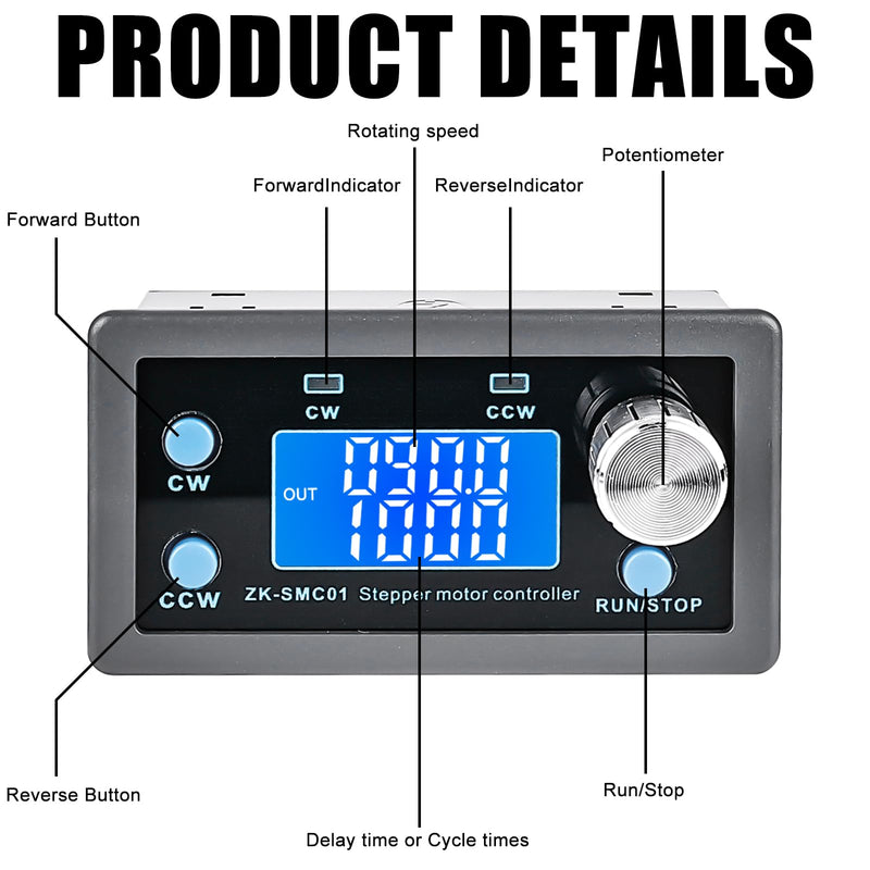 [Australia - AusPower] - Stepper Motor Controller: Stepper Motor for NEMA 17 23 Motor DC5-30V 4A Integrated Board Forward/Reverse Pulse Speed Angle Control Module PLC Serial Communication 