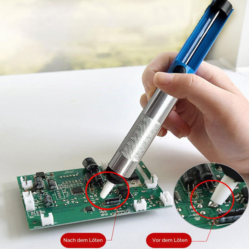Pack of 3 Antistatic Desoldering Iron, Antistatic Soldering Pump with Teflon Tip, Desoldering Pump for Desoldering & Soldering Extraction, for Soldering Small Components