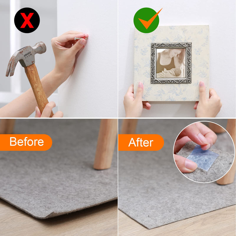 Yeefeoch Double Sided Tape Heavy Duty, mounting Picture Hanging Adhesive Strips, DIY Extra Large Nano Tape for Wall Water Proof/Weather Proof Double Sided Tape, T002 (M, 0.07 in*1.18 in*10 Feet) M, 0.07 in*1.18 in*10 Feet
