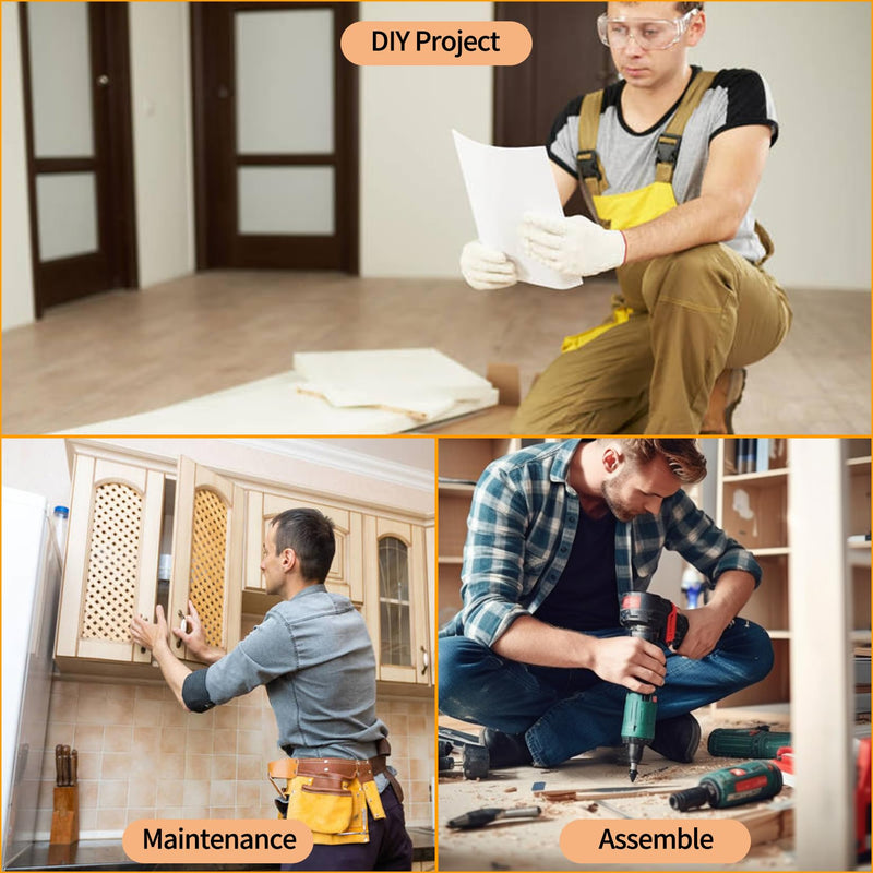 [Australia - AusPower] - Cam Lock Nuts and Cam Screws, 110 Pcs Cam Locks for Furniture Connecting Cam Lock Fittings, 3 in 1 Cam Connector Bolt Fittings Fasteners Hardware Parts for Drawer Dresser Cabinet 