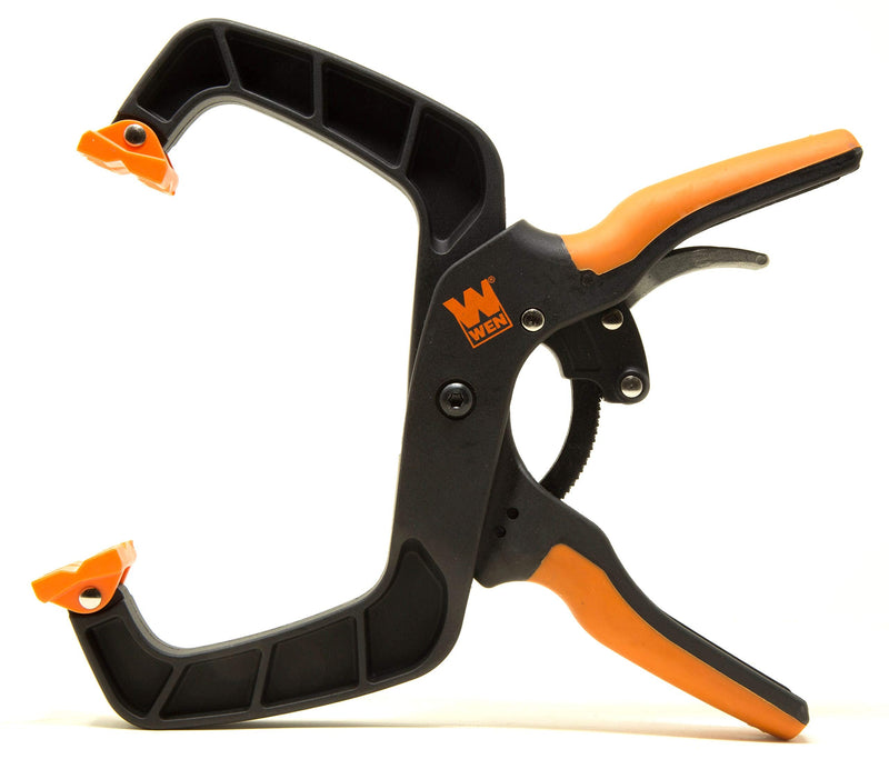 [Australia - AusPower] - WEN CLH435 Quick-Release Ratcheting Hand Clamps with 4-Inch Jaw Opening and 3-Inch Throat, 2 Pack 4-Inch Jaw Opening, 2-Pack 