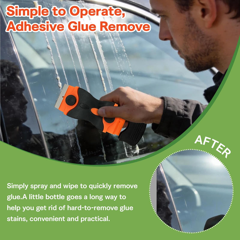 120 ml Sticker Remover with Scraper Labels Remover Removes Adhesive | Quickly removes stubborn adhesive residues, labels, stickers, easy to clean, suitable for various surfaces
