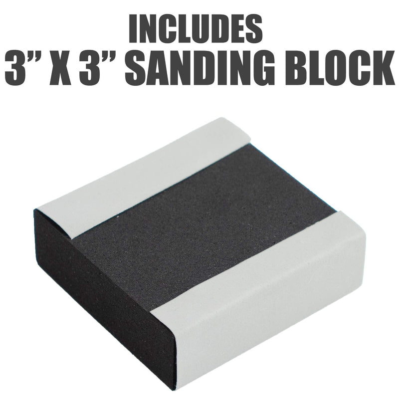 Micro-Mesh 19 Piece Woodworkers Pack with 18 Abrasive 3 Inch by 6 Inch Sheets and a Foam Sanding Block