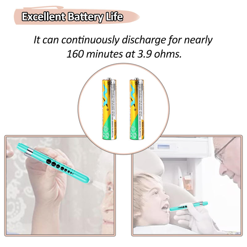 [Australia - AusPower] - Pen Light for Nurses, 3 Pack Medical Pen Lights with Pupil Gauge for Doctor Nurse Student with Baked Porcelain Finishing Aluminum Alloy Body Penlights, White Light Led, 6 AAA Powerful Batteries Pink + Sky Blue + Light Purple 
