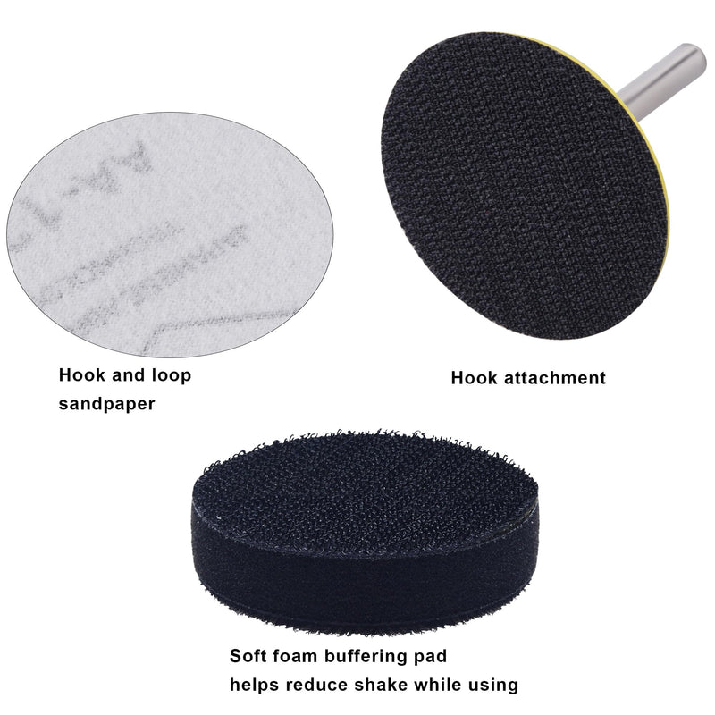 [Australia - AusPower] - SIQUK Pack of 130 Sanding Discs Velcro 50 mm Wet Dry Sandpaper Sanding Pads Grit 80-10000 Sanding Sheets Sandpaper Round for Car Polishing Wood Metal Silicon carbide 