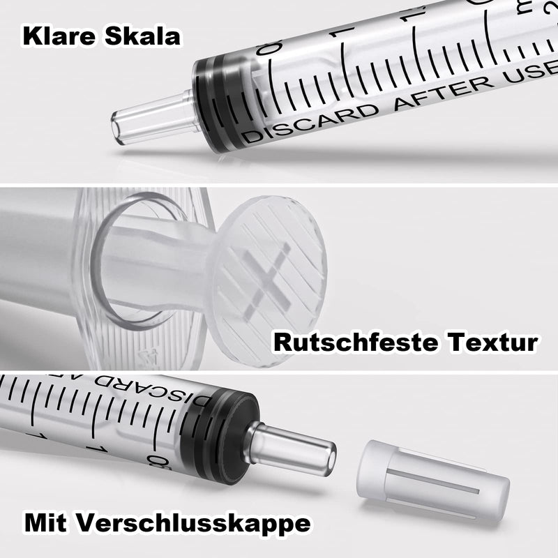 [Australia - AusPower] - Pack of 20 Plastic Syringes 2 ml, Disposable Syringe and Feed Syringe Dosing Syringe in Individual Packaging. Ideal for Fine Dosages, Hobby, Crafts and Pets (20, 2 ml) 20.2 ml 