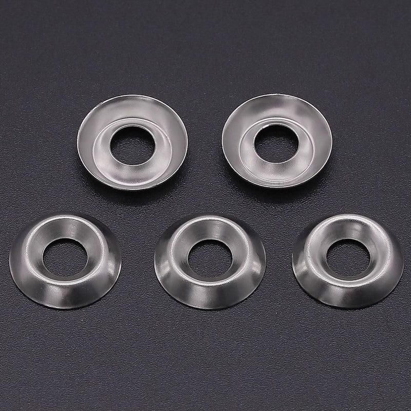[Australia - AusPower] - #10 (100 Pack) Stainless Countersunk Washers, No.10 Cup Washers 304 Stainless Steel 18-8, Bright Finish #10 100 