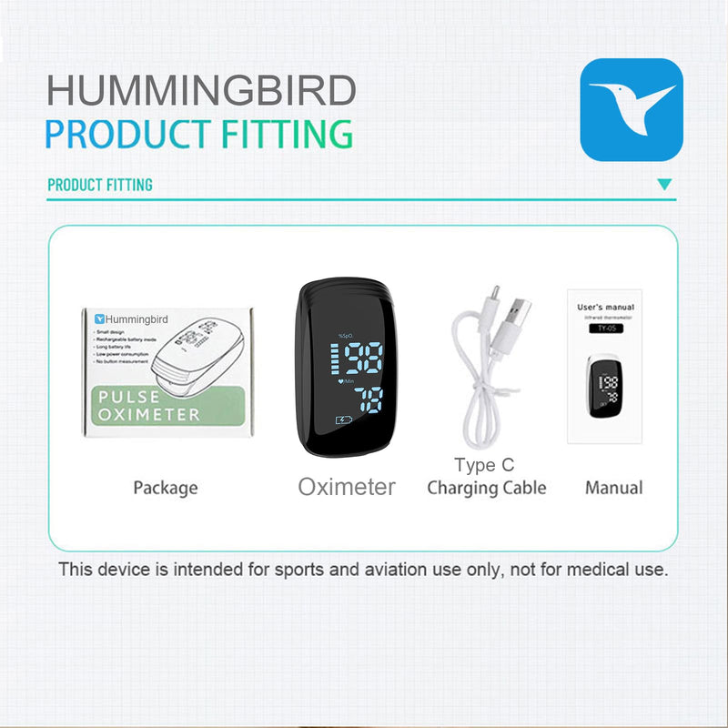 [Australia - AusPower] - Fingertip Pulse Oximeter, Rechargeable Pulse Oximeter, Finger Pulse Oximeter, Blood Oxygen Meter Finger, Pulse OX with Lanyard, Oximetro for Sports Outdoors Aviation Use Only (Purple) 