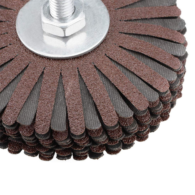 [Australia - AusPower] - uxcell Abrasive Cloth Flap Wheel Sanding Star 1/4-Inch Shank for Woodworking Root Carving Furniture Polishing 120 Grit 