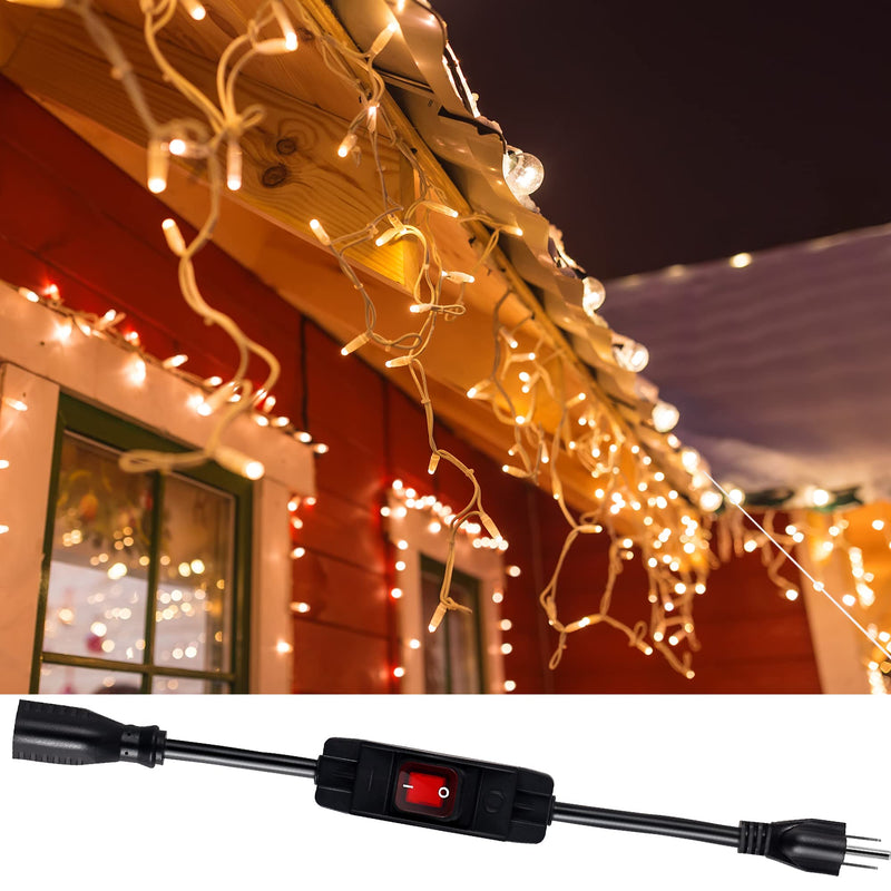 [Australia - AusPower] - Outdoor Waterproof On/Off Switch Extension Cord, Heavy Duty 125v/250v Black SJTW Cord (1.5 Ft, Black) 1.5 Ft 