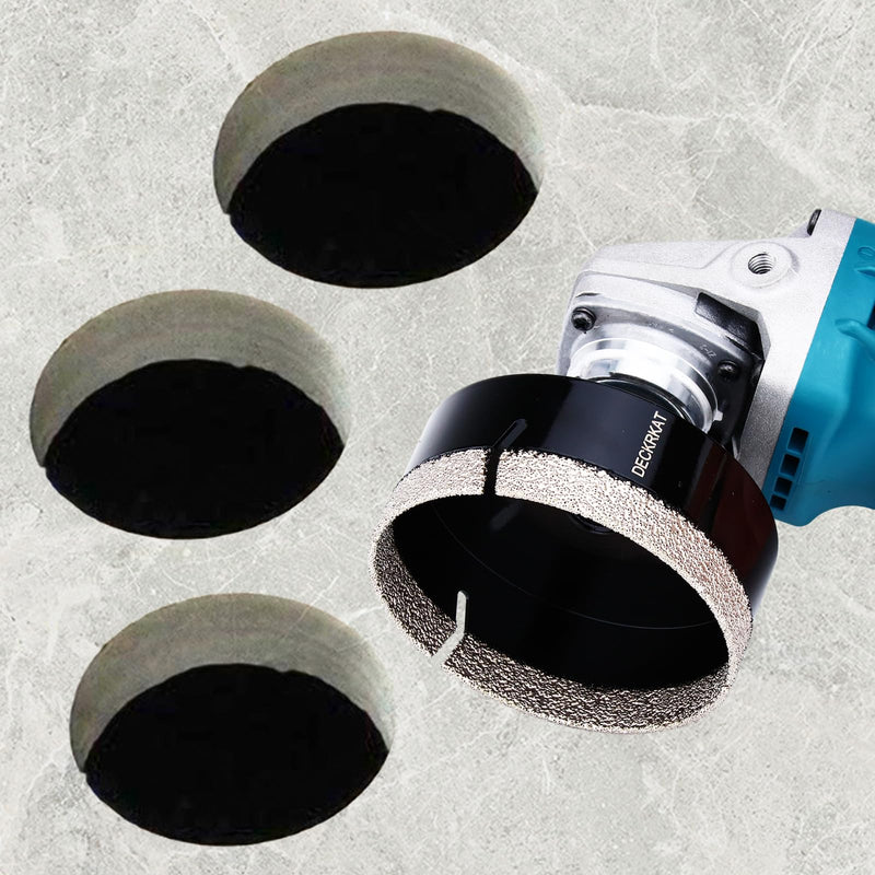 4-1/4" Diamond Hole Saw, 110mm Tile Hole Saw Drill Bit Diamond Tipped for Granite Marble Ceramic Glass Porcelain Quartz Tiles Stones Countertop, Core Drill Bits with 5/8-11 Thread for Angle Grinders. 4-1/4"(110mm)