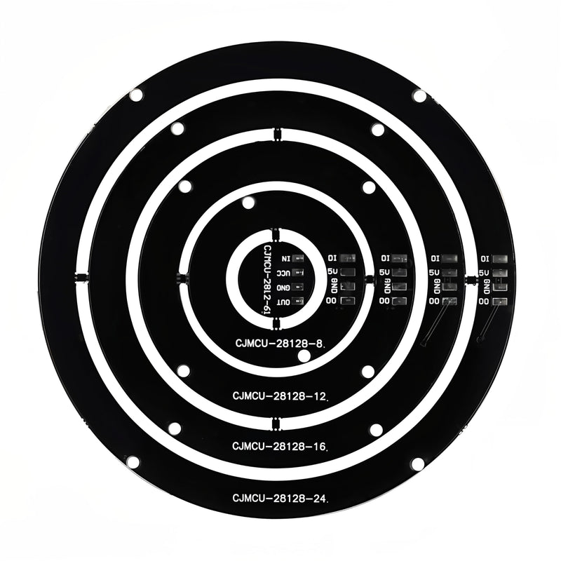 WS2812 5050 RGB LED Ring 61 LEDs, Addressable for Arduino | 5 rings (1,8,12,16,24 LEDs), 61 WS2812B RGB LEDs, integrated driver, for Arduino DIY, individually controllable