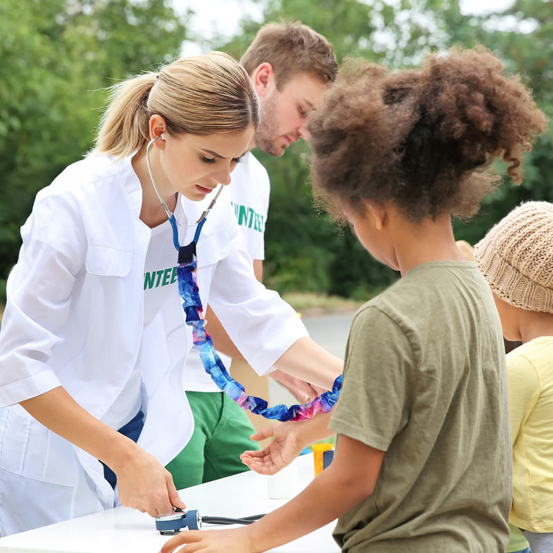 [Australia - AusPower] - 4 Pieces Stethoscope Covers with Removable Tube Handmade Stethoscope Accessories for Nurses Doctors (Starry Sky) Starry Sky 