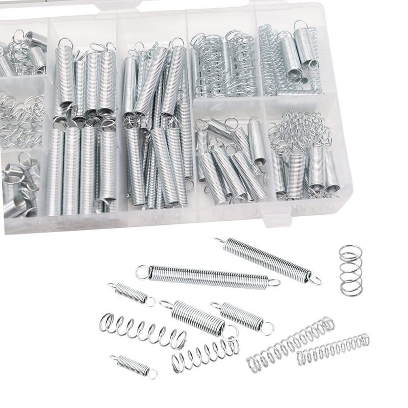 [Australia - AusPower] - 200PCS Spring Assortment Kit Zinc Plated Extension and Compression Springs Kit with 20 Different Sizes for Home Repairs & DIY 20 Sizes 
