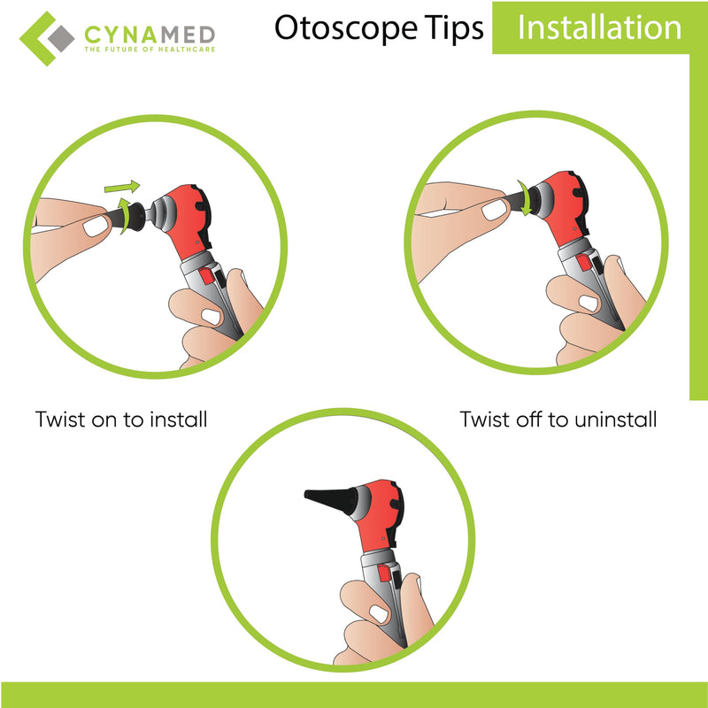 [Australia - AusPower] - CynaMed Disposable Otoscope Covers (50-Pack) – Plastic Specula Tips, 2.5mm & 4mm Speculum for Otoscope 