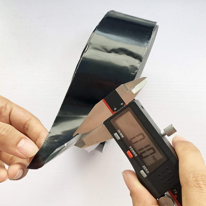 LLPT Aluminum Black Foil Tape 2 Inches x 55 Yards 3.94 Mil Heavy Duty Adhesive HVAC Sealing Hot Cold Air Duct Tape for Pipe Metal Repair (BF255) 2" x 165 Ft