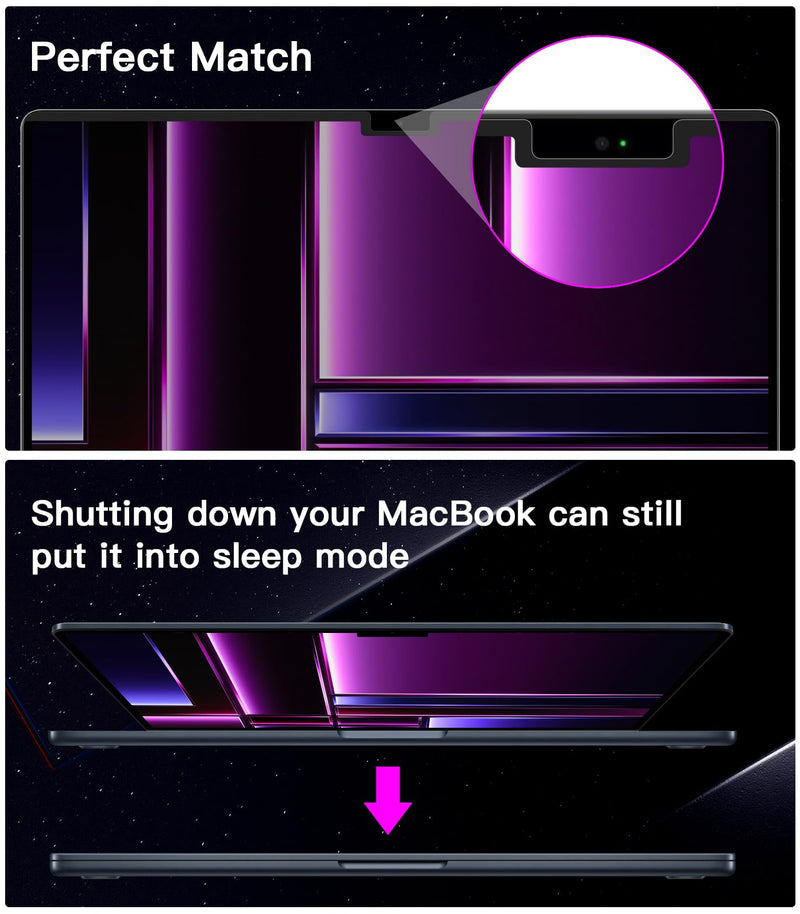 [Australia - AusPower] - PYS Magnetic Privacy Screen Protector for MacBook Pro 16 Inch (2021-2023,M1,M2,M3,Pro,Max) + Camera Cover Slide 2 Pack and Trackpad Protector 2 Pack – [Matte Anti-Glare] [Reduces Blue Light] MacBook Pro 16 Inch (2021-2023,M1,M2) 