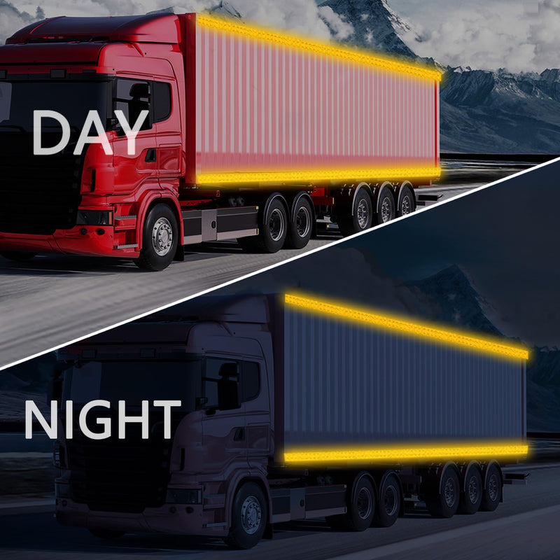 Reflective Tape 2" x40ft Yellow, DOT-C2 Waterproof Reflective Stickers & Reflector Tape with Strong Adhesive for Trucks, Trailers, Motorcycles, Bikes, Outdoor Safety