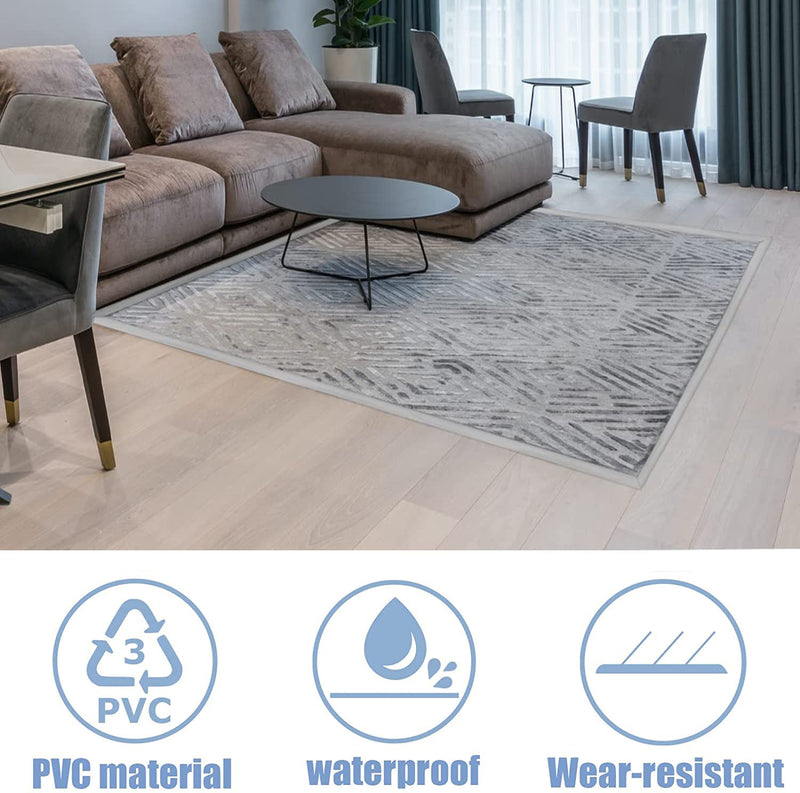 10Ft Floor Transition Strip, Self Adhesive Carpet Edging Trim Strip, Threshold Strips for Threshold Height Less Than 5 mm (Gray Wood Grain) Gray Wood Grain
