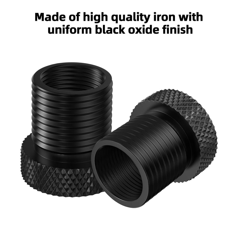 [Australia - AusPower] - 2 Pack Thread Protector 1/2-28 to 3/4-16 Thread Adapter Steel with Rubber Washer Black 1/2 x 28 convert to 3/4 x 16 