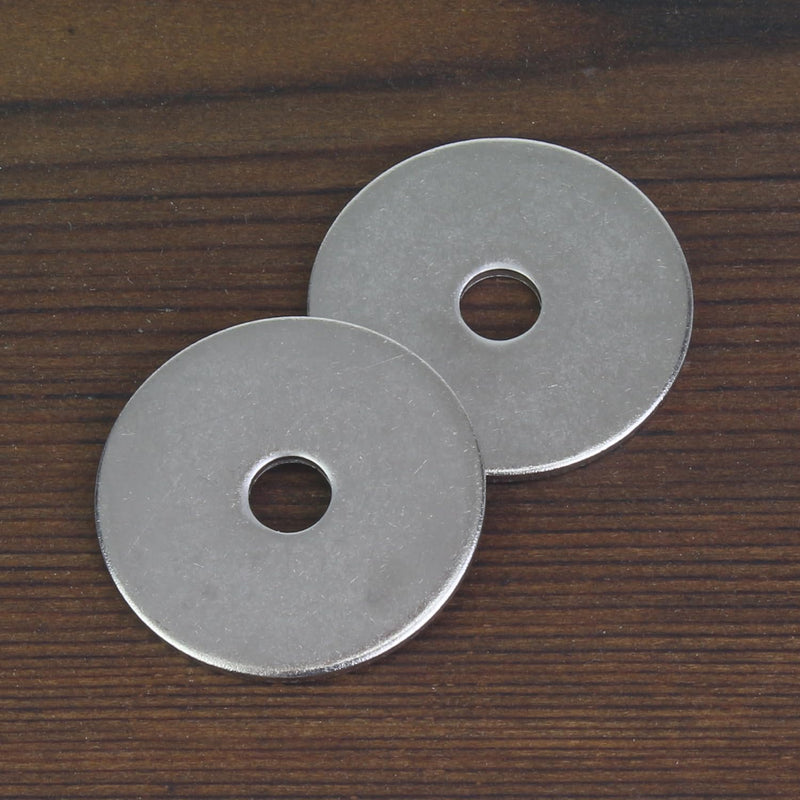 [Australia - AusPower] - 50 Pieces #10 Stainless Flat Washers, 1" Outside Diameter, 0.055" Thickness, 18-8 (304) Stainless Steel Washers, Metal Washers, Flat Washers for Bolts Screws #10 x 1" ?50 PCS? 