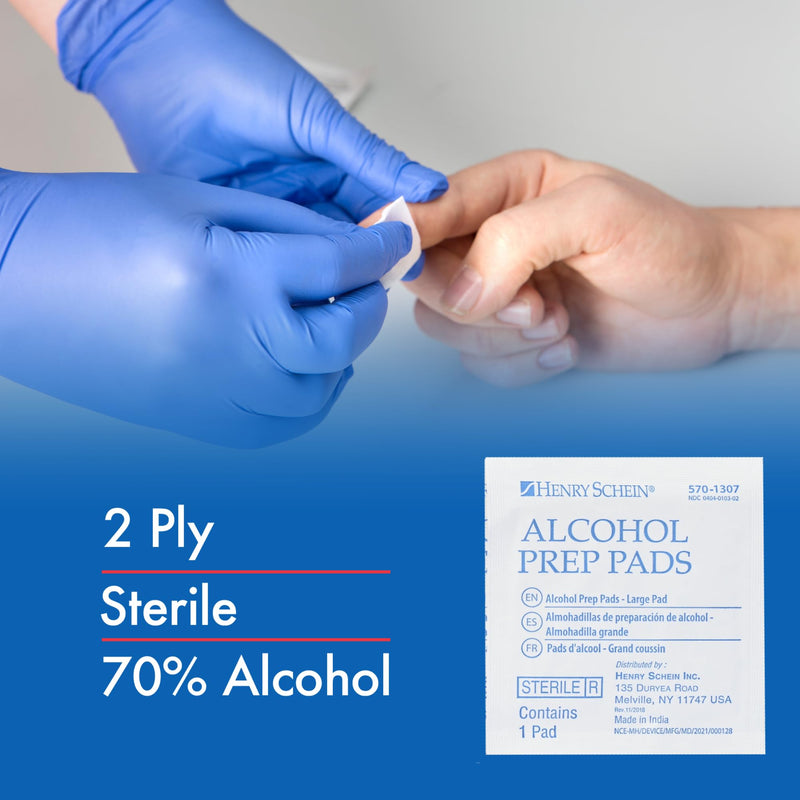 [Australia - AusPower] - Alcohol Prep Pads, Large, 2-ply, Sterile, Pack of 1 (200) 1 Count (Pack of 200) 
