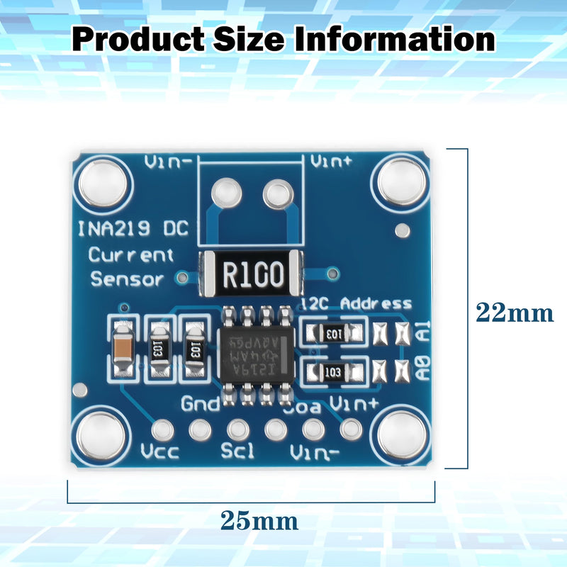 [Australia - AusPower] - 3pcs INA219 I2C Bi-Directional DC Current Sensor Module Power Supply Sensor Breakout Module 3PCS INA219 