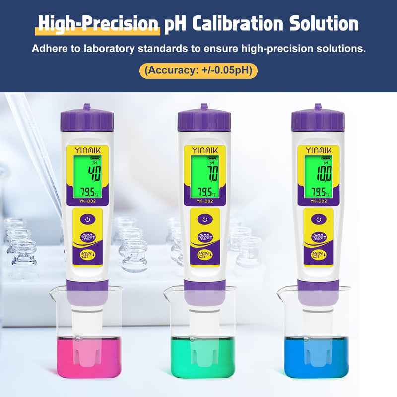 [Australia - AusPower] - YINMIK 6 in 1 pH Meter with 500mL pH Calibration Solution 