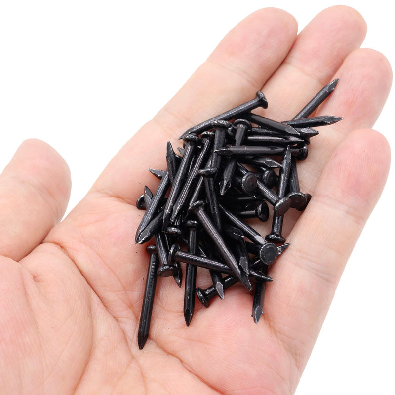 [Australia - AusPower] - 50pcs Hardware Nails 0.79 inch Length,Carbon Steel Point Tip Wall Cement Masonry Nail,Woodworking Nails,Concrete Nails,Black 20 mm 0.79 Inch / 20mm 